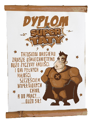 Dyplom z życzeniami dla super taty